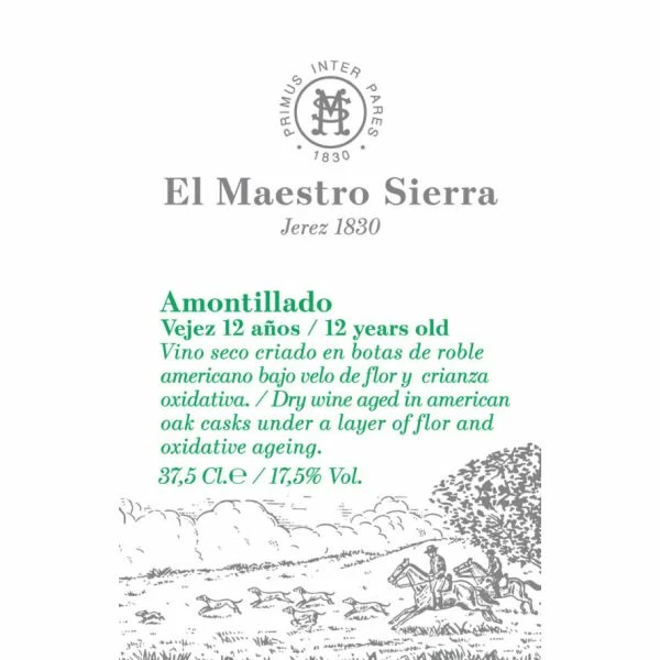 El Maestro Sierra 12 Year Amontillado Sherry (375ML Half-bottle) - Image 2