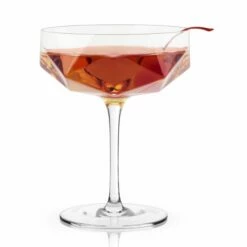 Viski Faceted Crystal Coupes (Set Of 2)