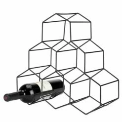 Viski Gunmetal Geo Wine Rack