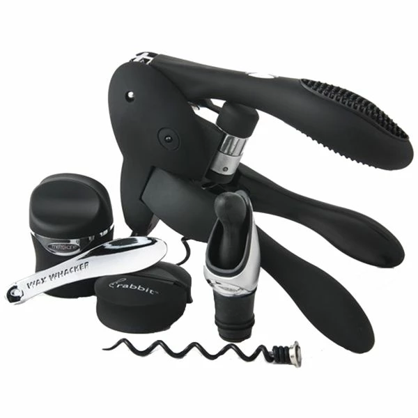 Rabbit 6-Piece Lever Corkscrew & Tool Kit - Image 3
