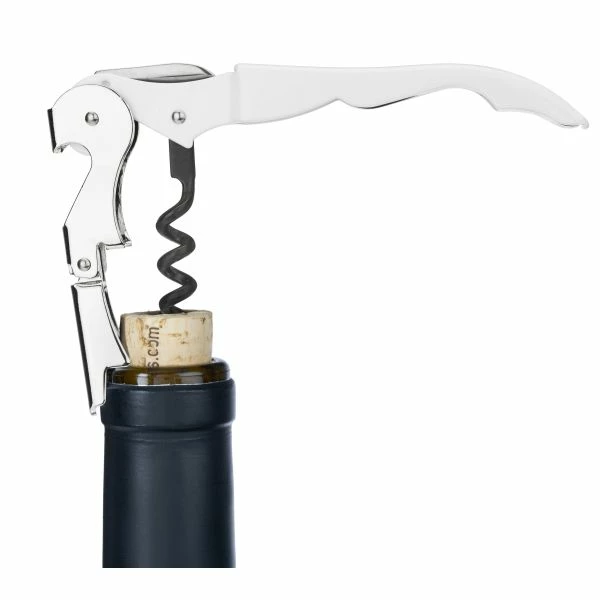 White Double Hinged Waiter’s Corkscrew - Image 2