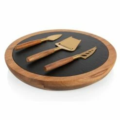Toscana Acacia And Slate Serving Board With Cheese Tools