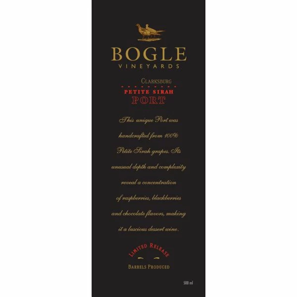 Bogle Petite Sirah Port (500ML) 2018 - Image 2